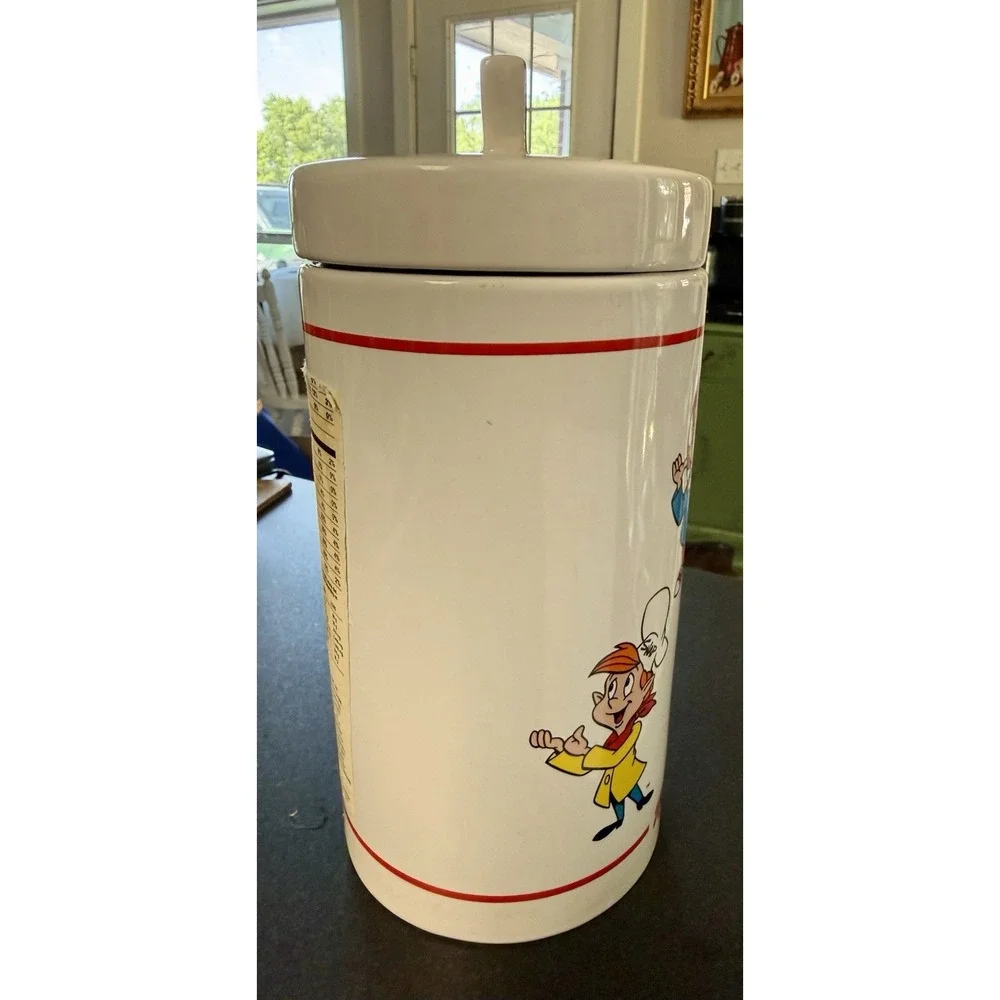 1999 Kellogg's Rice Krispies Treats CeramicCanister Treat Jar&Lid VTG